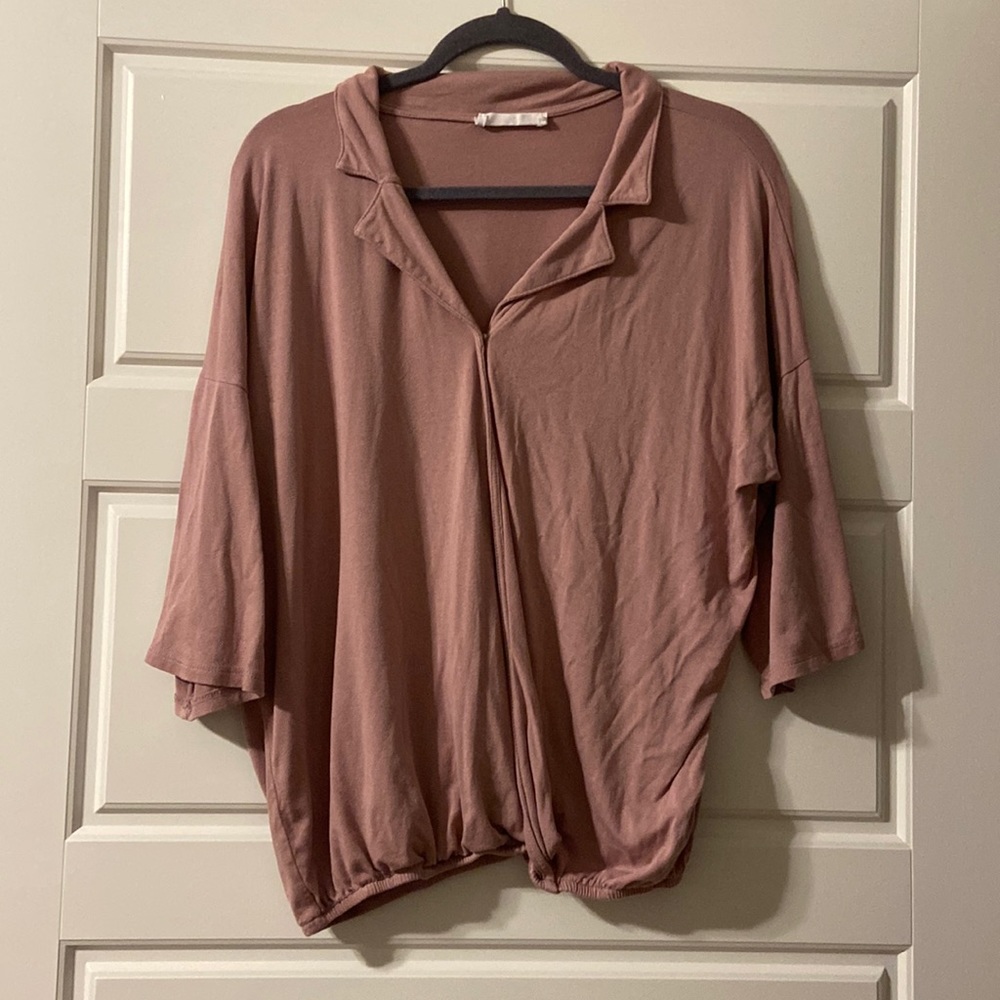Pink Collared Blouse